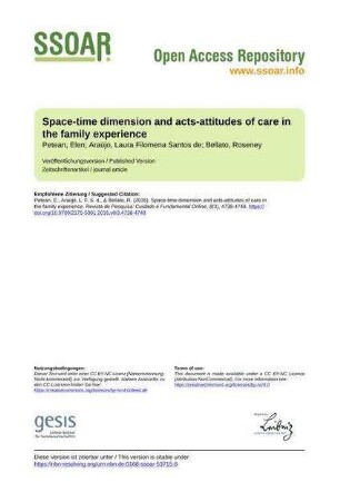 Space-time dimension and acts-attitudes of care in the family experience