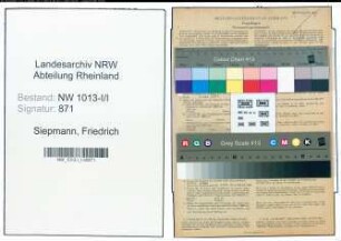 Entnazifizierung Friedrich Siepmann , geb. 13.02.1910 (Kaufmaennischer Angestellter)