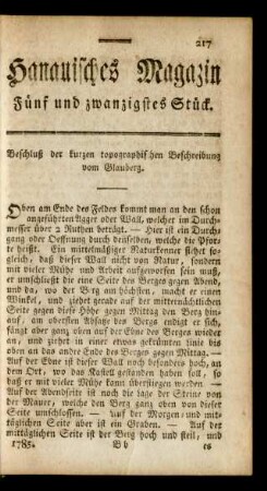 Fünf und zwanzigstes Stück