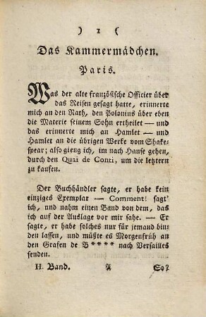 Yoricks empfindsame Reise durch Frankreich und Italien, 2