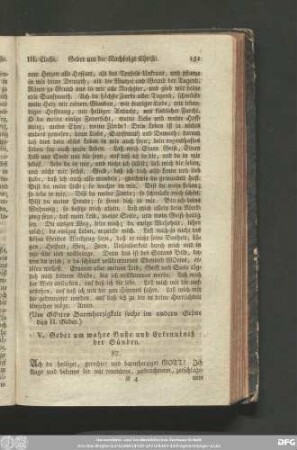 V. Gebet um wahre Buße und Erkenntniß der Sünden.