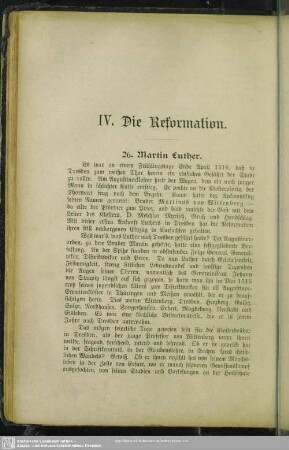 IV. Die Reformation