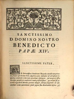 De Suprema Romani Pontificis Autoritate Ex Hodierna Ecclesiæ Gallicanæ Doctrina, Tomus Primus