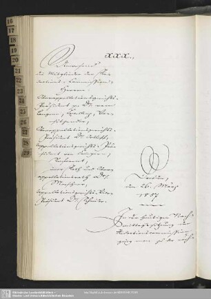 XXX., 26. März 1857