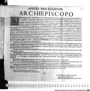 Preces Pro Eligendo Archiepiscopo