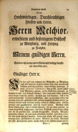 Geschicht-Schreiber von dem Bischoffthum Wirtzburg : Namentlich I Johann Müller, II Lorentz Friese, III Johann Reinhard IV Anonymus, V Caspar Brusch, VI Nic. Serarius, VII Anonymus ex Baluzio, VIII Joh. Trithemius, IX Anonymus, [2]