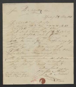 Brief an B. Schott's Söhne : 25.05.1831
