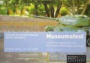 Plakat zum Museumsfest im Deutsch-Russischen Museum in Berlin-Karlshorst am 8. Mai 2016