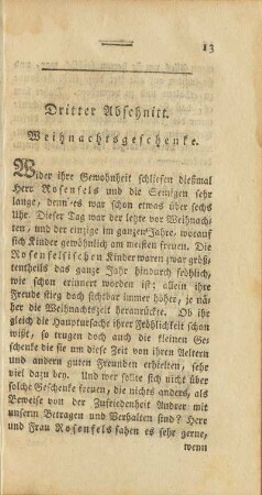 Dritter Abschnitt. Weihnachtsgeschenke