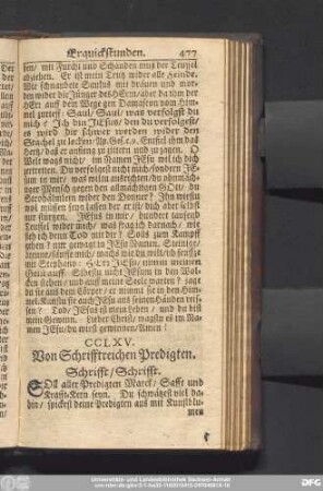 CCLXV. Von Schrifftreichen Predigten. Schrifft, Schrifft.