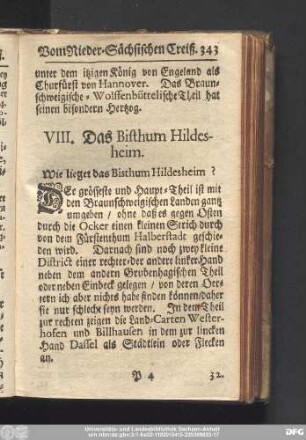 VIII. Das Bisthum Hildesheim.