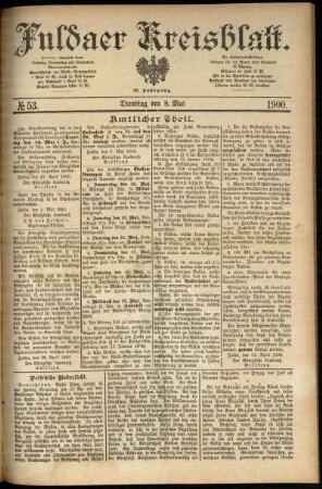 Ausgabe vom Dienstag, den 08. Mai 1900.