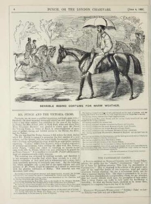 Sensible riding costume for warm weather