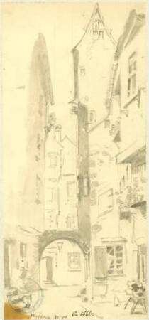 Wertheim Blick aus der Münzgasse in Richtung Marktplatz