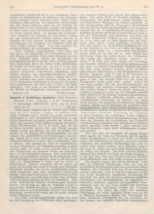 679-682 [Rezension] Funk, Franz Xaver (Ed.), Didascalia et Constitutiones Apostulorum. Volumen I et II