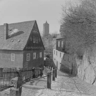 Bautzen Winterbilder : Bautzen. Blick zur Alten Wasserkunst, Fischerpforte. Winteraufnahme