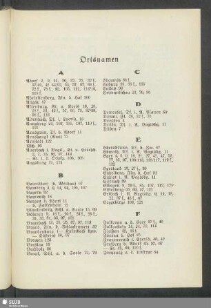 Ortsnamen