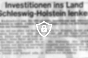 Inverstitionen ins Land Schleswig-Holstein lenken