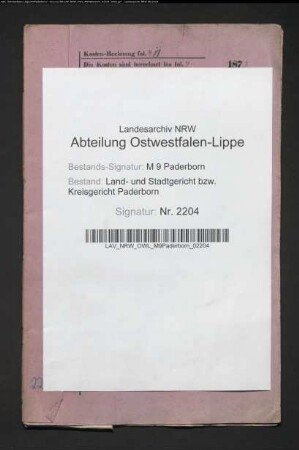 Erblasser: Seidensticker, Bernhard; Erblasser: Seidensticker, Amalie, geb. Schilling: