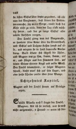 Achtzehntes Kapitel, Wagner und der Teufel sinnen auf Betrügereyen.