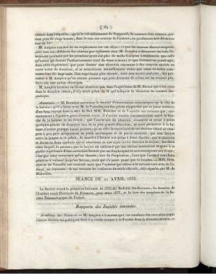 Séance Du 27 Avril 1833