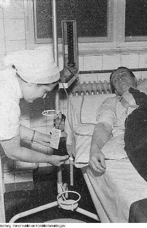 Blutspendedienst, Februar 1956