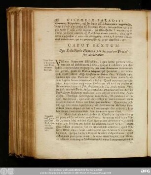 Caput Sextum. Quo Seductionis Humanae per Serpentem Processus declaratur.
