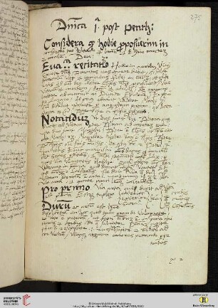 Dominica 1a. post penthecosten [Predigttext, Dt 30,15]
