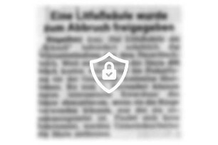 Eine Litfaßsäule wurde zum Abbruch freigegeben