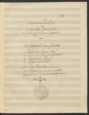Fünf Gesänge; Bariton, orch