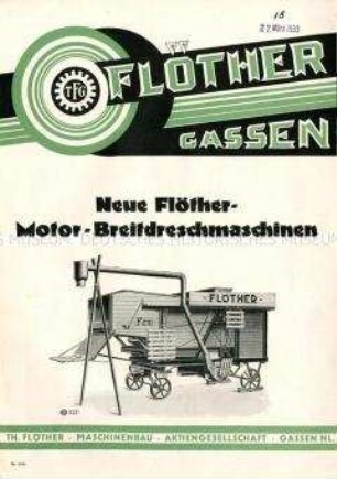 Motor-Breitdreschmaschine