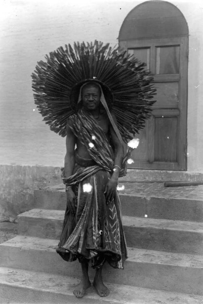 Man with feather headdress