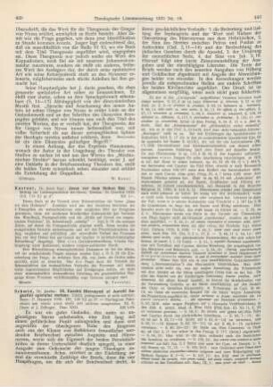 439-441 [Rezension] Hieronymus, Sophronius Eusebius, SS. Eusebii Hieronymi et Aurelii Augustini Epistulae mutuae