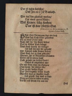 Sagt/ Herr Bräutigam/ sagt mir doch [...]