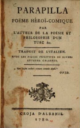 Parapilla : poëme héroï-comique