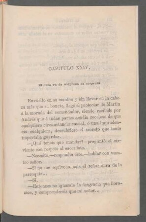 Capítulo XXIV. - El cura va de sorpresa en sorpresa.