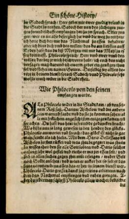 Wie Philocolo von den seinen empfangen wardt.