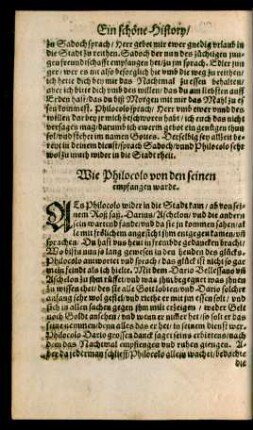 Wie Philocolo von den seinen empfangen wardt.