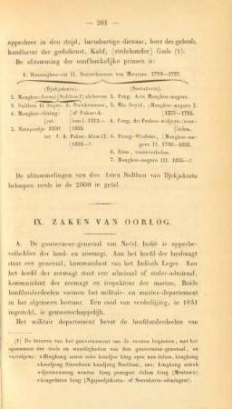 IX. Zaken van oorlog