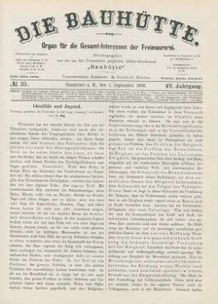 No. 35. Frankfurt a. M., den 1. September 1906. 49. Jahrgang.