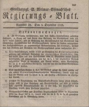 Nr. 22 : 3. Dezember 1833