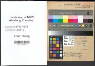 Entnazifizierung Georg Looff , geb. 30.03.1892 (Gastwirt)