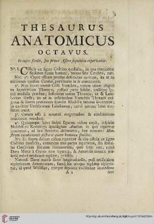 Thesaurus anatomicus octavus