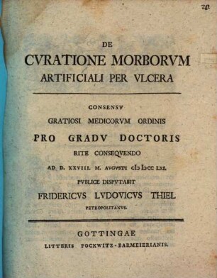 De curatione morborum artificiali per ulcera