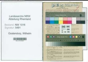 Entnazifizierung Wilhelm Oostendorp , geb. 30.08.1891 (Postassistent)