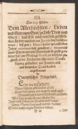 Der 103. Psalm.