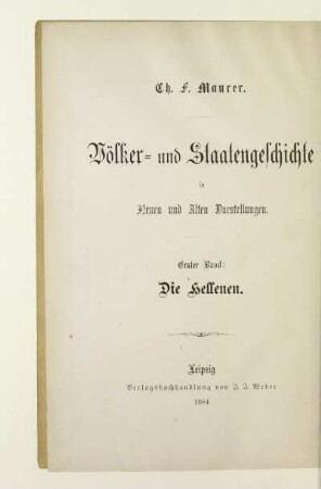 1: Geschichte der Hellenen in neuen und alten Darstellungen