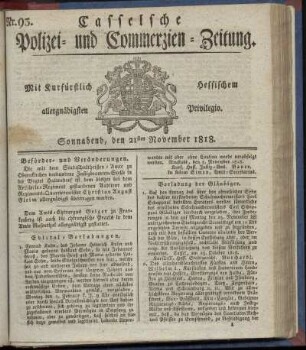 Nr. 93, Sonnabend, den 21sten November 1818