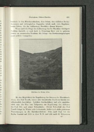 Abbildung eines Dörfchen im Hohen Atlas.