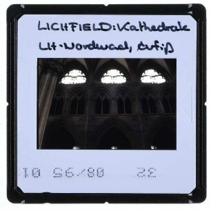 Lichfield, Kathedrale : Innenansicht Aufriss Nordwand Langhaus